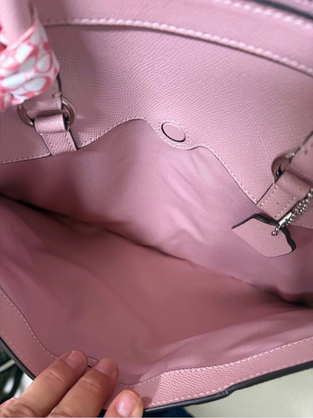 Coach Saffiano Pink Leather Satchel/Laptop Bag